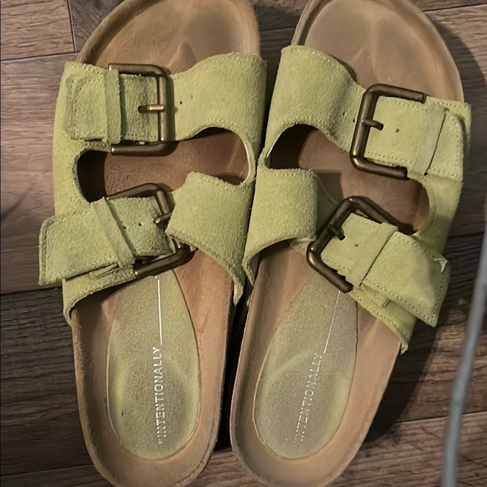 Intentionally Blank Free People Rule Breaker Suede Platform Sandals size 36